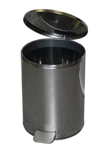 Урна с педалью 15 л (хром)